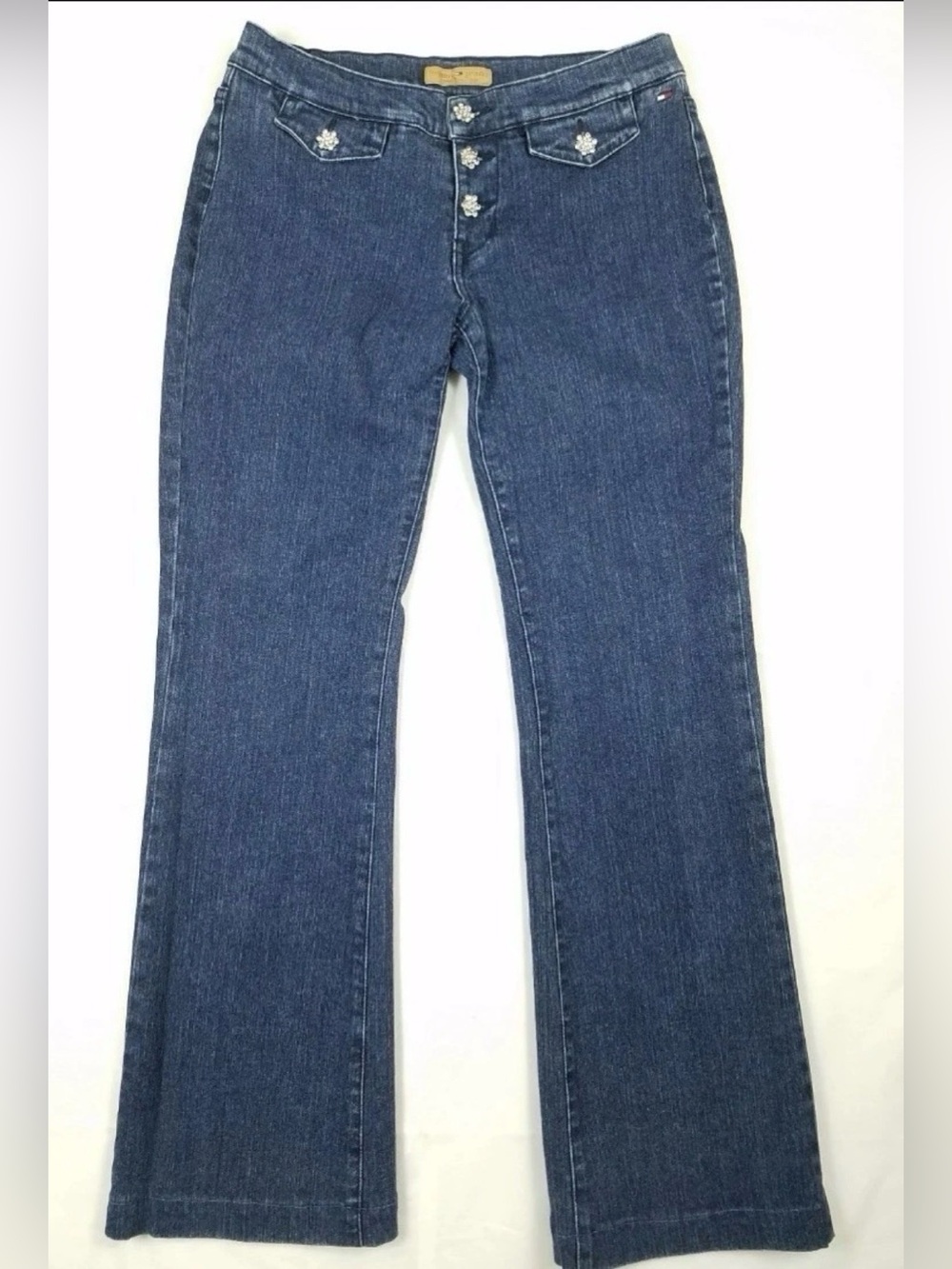 Vintage 2003 Tommy Hilfiger Low Rise Rhinestone Button Jeans